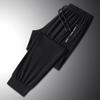 L-8XL Men's Ice Silk Quick-Dry Sport Casual Trousers - Straight Leg, Thin, Finely Knitted Long Pants
