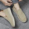 Men Casual Canvas Shoes Mens Loafers Breathable Slip On Flats Male Vulcanized Shoes Driving Shoes Walking Sneakres
