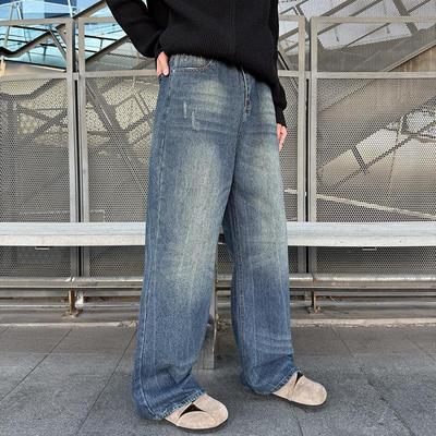 Herren Distressed Retro Straight-Fit Jeans - Lässig und bequem für Frühling und Herbst