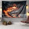 Salmon Amidst Nature Tapestry, Unique Design Tapestry, Wall Decor for Bedroom,Livingroom, Playroom,Heartwarming Fan Holiday Gifts