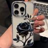 High-End Blue Flowers Phone Case For Iphone 17 17E 16E 12 Pro Max 11 13 Plus 14 16 15 Transparent Daily Use Bumper Shell Coque