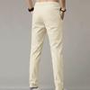 Men Pants Elastic Waist Trendy Polyester Casual Drawstring Men Trouser for Street Wear