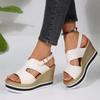 Fashion 2025 Fashion Ladies Shoes Open Toe Women's Sandals Summer Casual Plus Size Buckle Strap Comfortable Best Seller Wedge Sandals