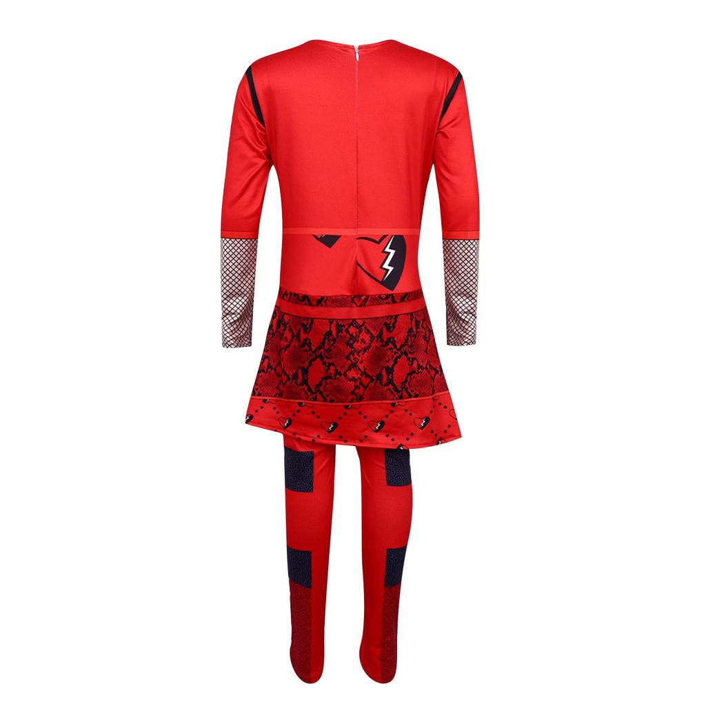 Collants rouges une pièce Costume d'Halloween Vêtements de scène