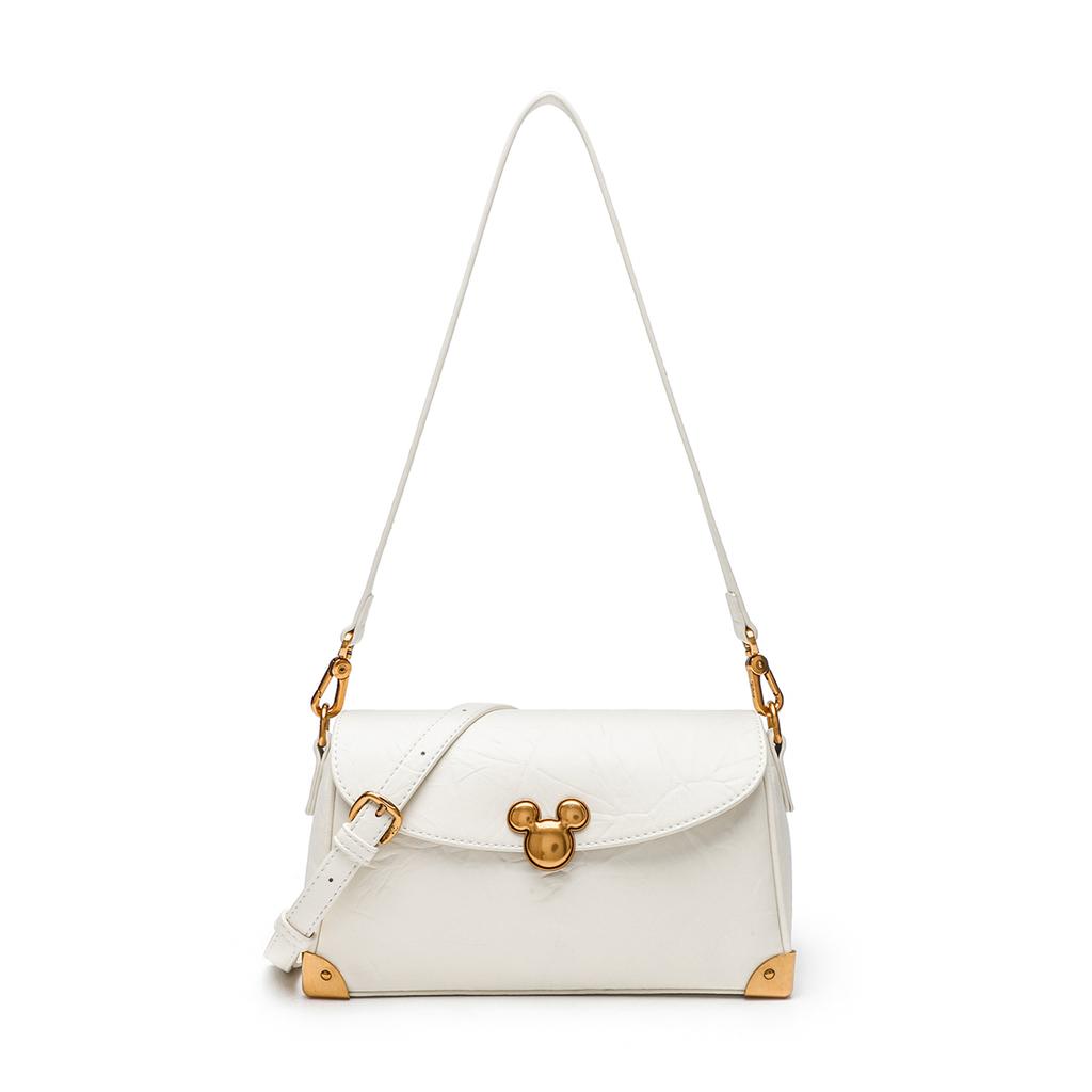 New Disney Mickey Series Polyurethane Shoulder Bag Women's White BMK-71434M