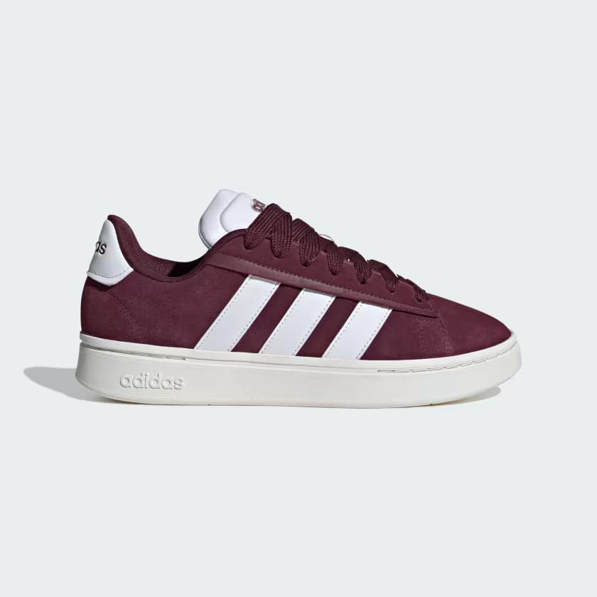 Adidas grand court alpha sneakers synthetic maroon/white