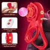 Rose Couples Vibrating Ring Vibrator Adult Toys for Men Women, 7 Modes Cockring Sexual Stimulation Long Lasting Stronger Male Rose Sex Toys