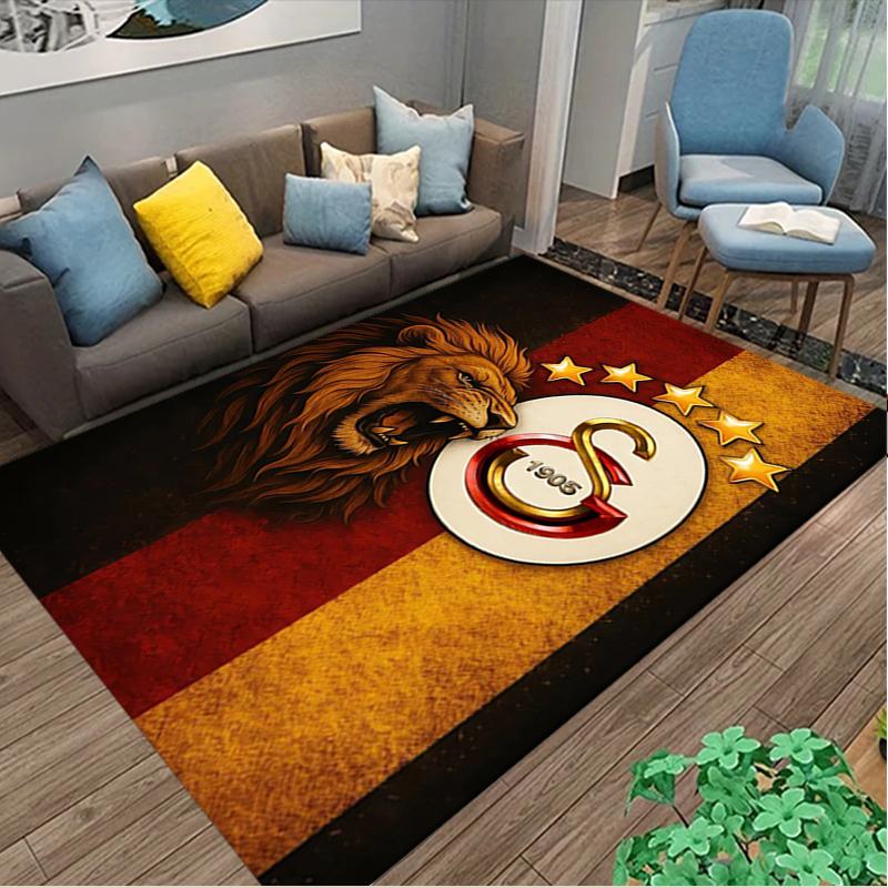 [1pc Galatasaray SK Office Carpet] Easy Maintenance Chair Rug for Conference Room Use, Durable Area Sofa Floor Mat