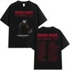 Bruno Mars The Romantic Tour T Shirt for Men's Clothing and Women's Clothing Hiphop Streetwear Tops Cotton 2026 Summer T-Shirt Unisex,gift,Top