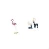 Flamingo And Reindeer Resin Sculpture Modern Deer Figurines for Home Garden Decor with Metal