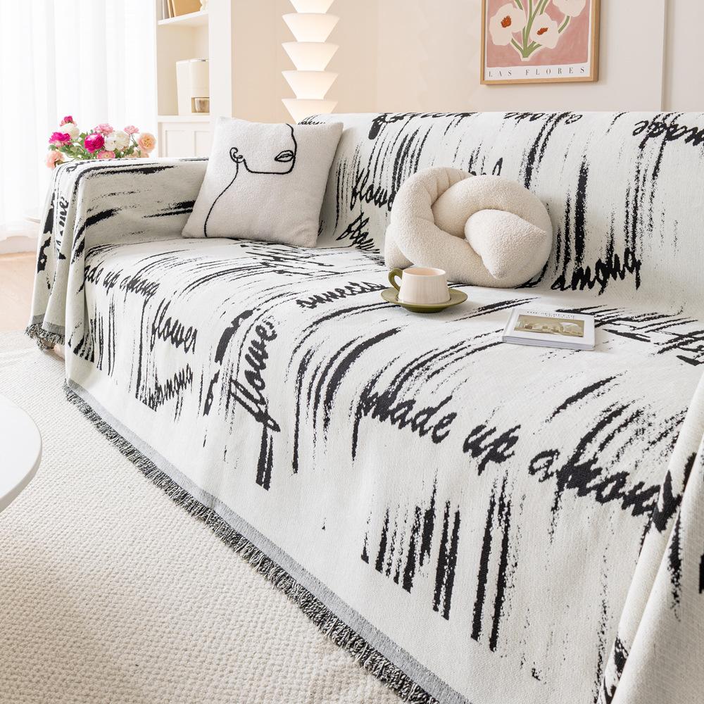 Sofa Towel All-Inclusive Cover Cloth Printing Cover Blanket Four Seasons Universal Anti-Scratching Sofa Cushion Cover