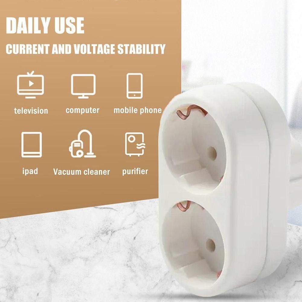 Universal 1 to 3/4 Way EU Conversion Plug 16A Fire Resistant Socket Adapter 250V Travel Adapter Travel Essential
