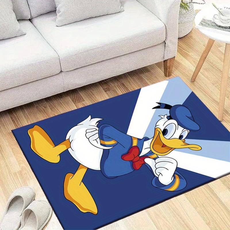 

1pc Donald Duck Pattern Area Rug Soft Flannel Floor Mat for Living Room, Bedroom, Sofa Coffee Table Floor Mat, Machine Washable 60cm by 90cm