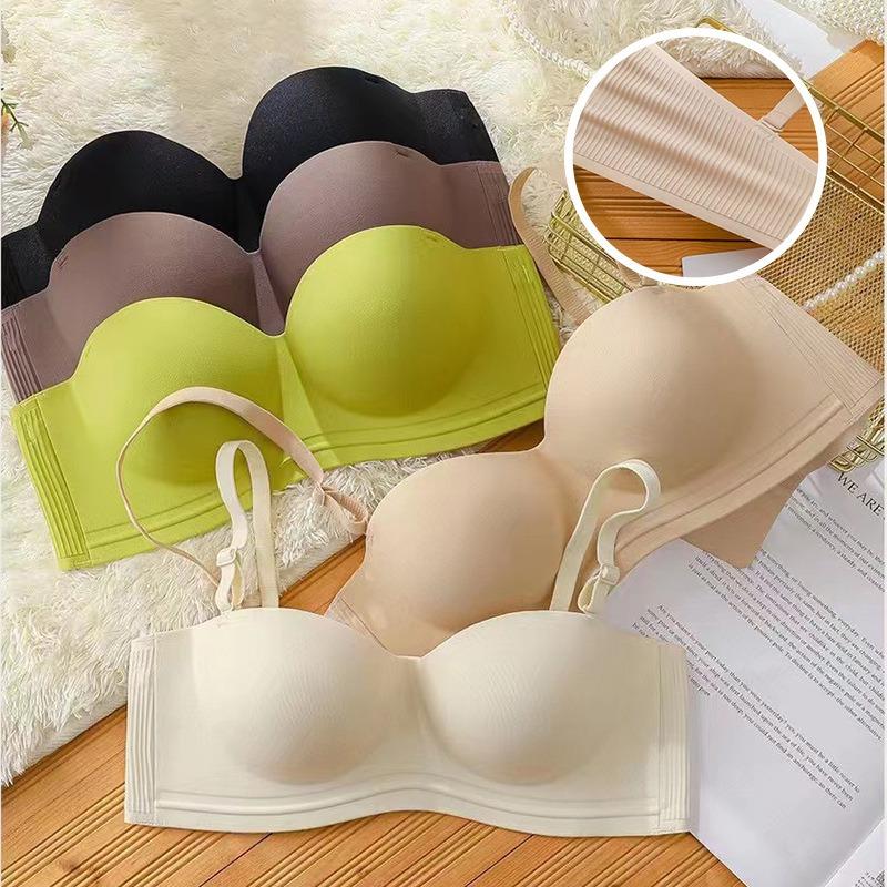 Strapless underwear women gather small breasts, show large non-slip and non-marking, no steel ring, anti-sagging invisible bra