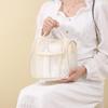 Large Capacity Mesh Makeup Bag: Portable, Multi-functional Toiletry Storage with High-Style Curved Design.