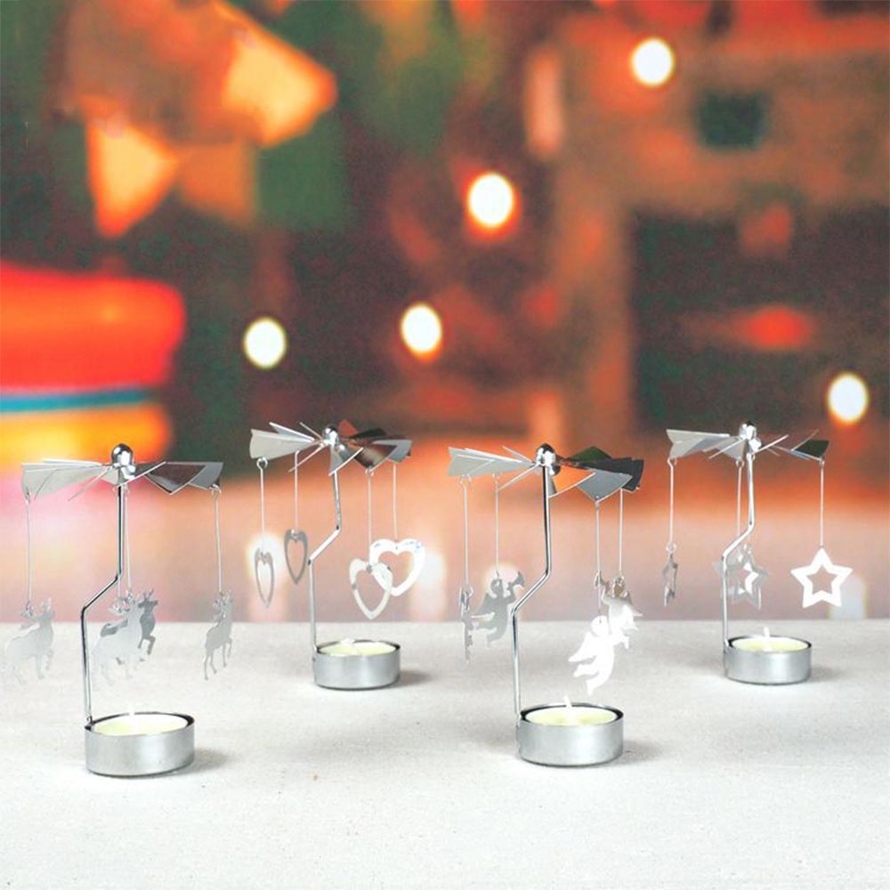 Buy Rotary Tealight Candle Stand Spinning Metal Tea Light Holder