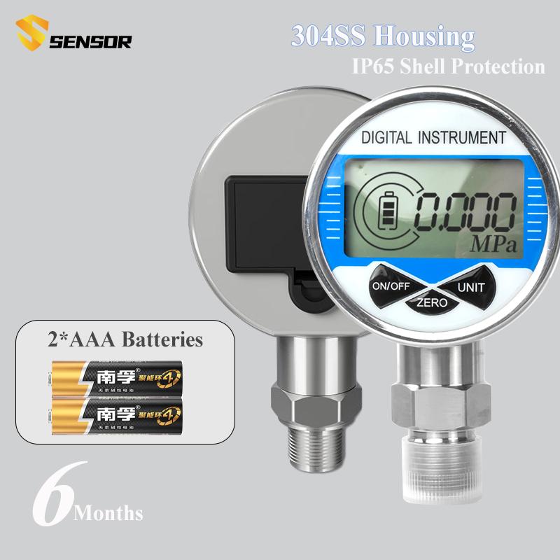 Digital Hydraulic Pressure Gauge 400BAR 600Bar Pressure Measuring Instrument Tester Meter G1-4 M20-1.5 NPT1-4 Digital Manometer