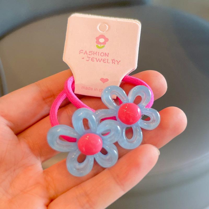 2KS Průhledné Nepravidelné Duté Květiny Princeznovské Vlasové Doplňky Dívčí Elastické Gumičky do Vlasů Dětské Pokrývky Hlavy Dětské Gumičky do Vlasů