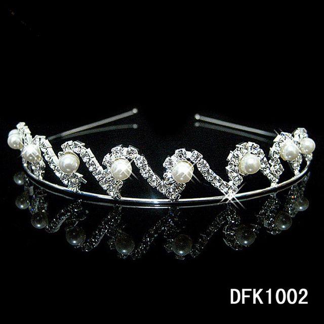 1pc Princess Crystal Crowns Bridal Tiaras Headband Kid Girls Love Prom Headpiece Wedding Party Hair Jewelry Accessiories Gift