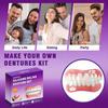 Silicone Reline Denture Set, Professional Denture Silicone Reline Kit, Upper and Lower Veneer, Soft and Comfortable Dentures, Renew Your Smile, Rebuil