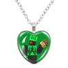 Game FORSAKEN 1x1x1x1 Cartoon Characters Funny MeMe Glass Heart Shape Pendant Necklace Jewelry Charm Collect Giftlry