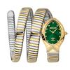 Just Cavalli Classico Lungo Green Dial Two Tone Steel Strap Watch for Women JC1L248M0065