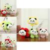 Soft And Cuddly Panda Plush Toy With Lovely Floral Features Perfect For Keychains