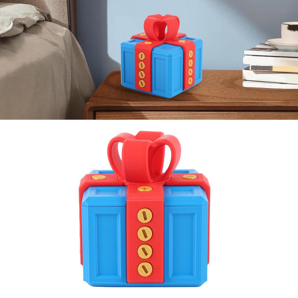 Annoying Present Box with Screws Novelty Funny 3D Printed Present Box for Storing Toys Holiday Decorations