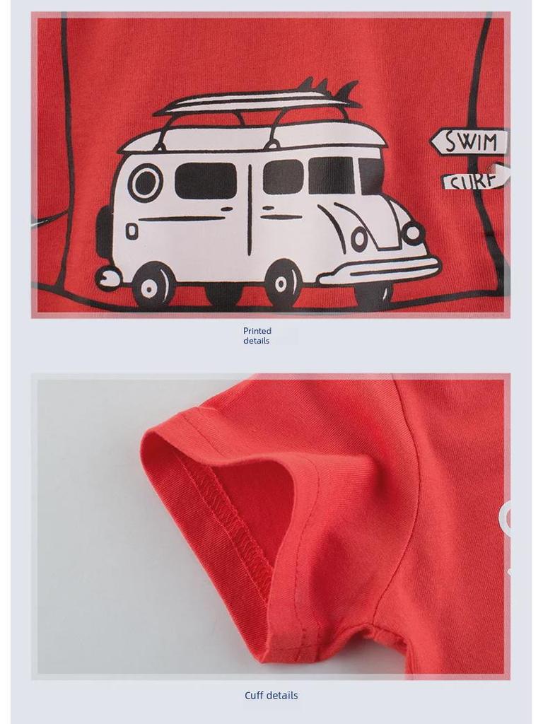 27KIDS Summer Fashion Short-Sleeve T-Shirts for Boys