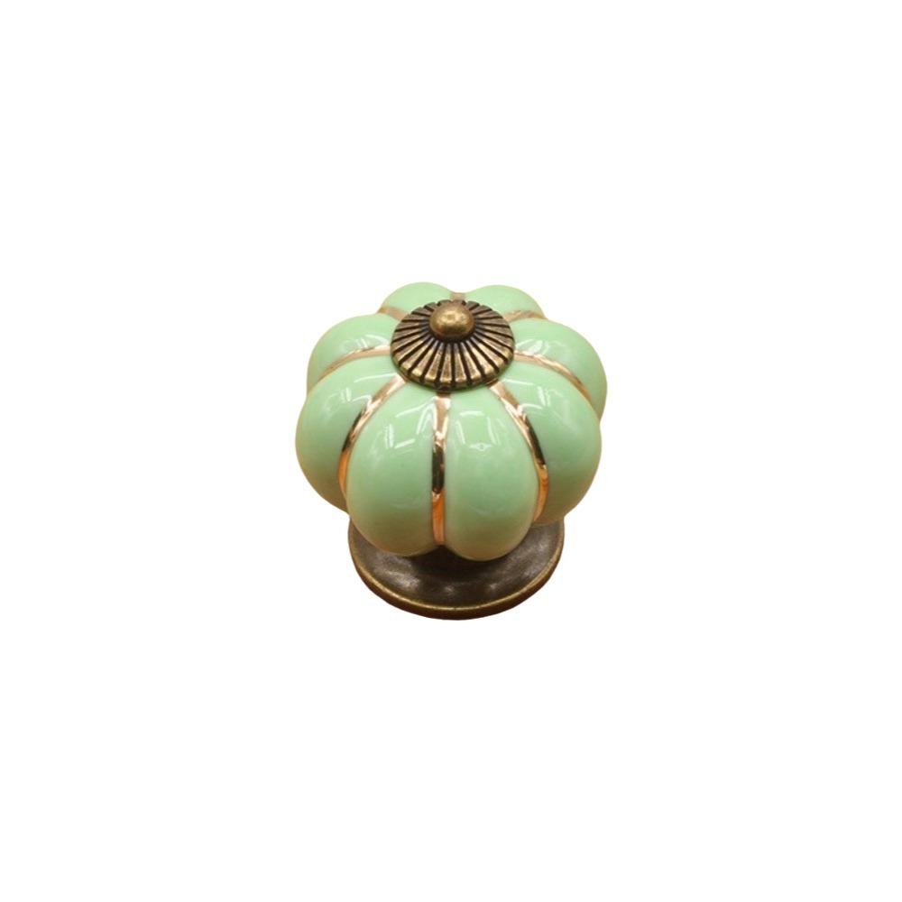 New Pumpkin Shape Cabinet Handles Single Hole Colorful Door Knobs Decorative Rustic Finish Drawer Pulls Drawer Hardware