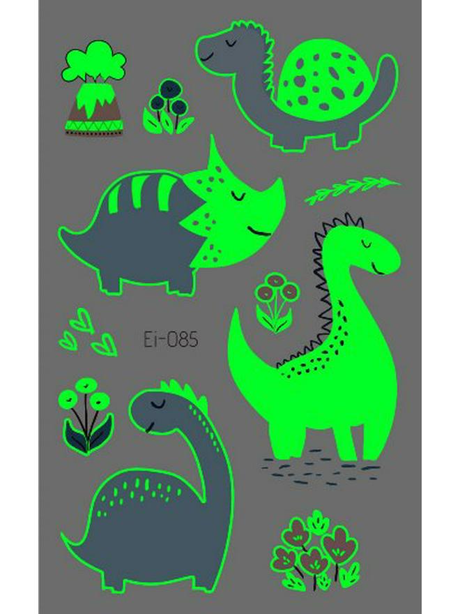 

Светящиеся в темноте тату-наклейки динозавров для детей - Веселье для вечеринок и костюмов Luminous Dinosaur Tattoo Sticker