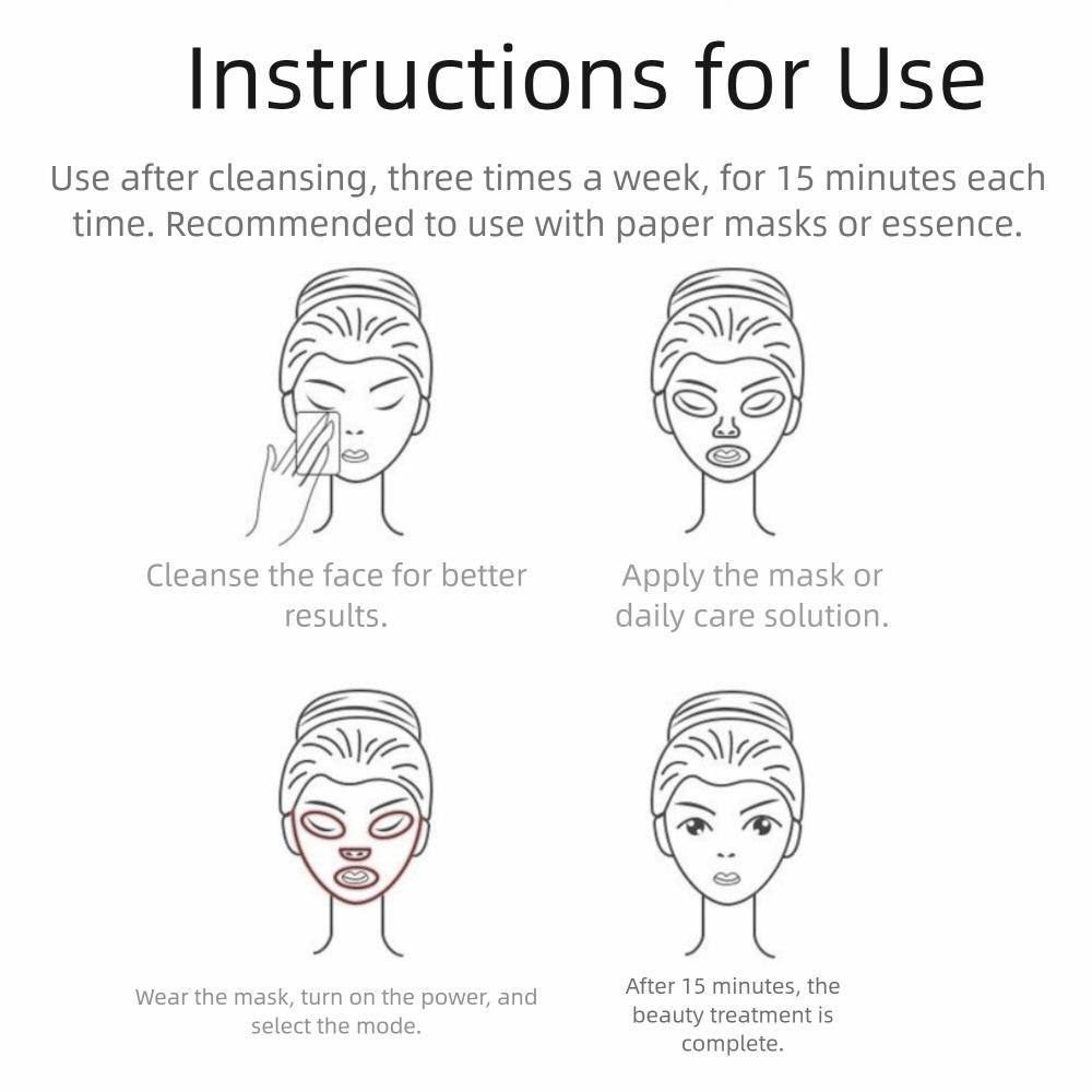 Rechargeable Photon Facial LED Mask 7 Colors Beauty Mask Home Use Tool Photon SPA Mask Skin Care