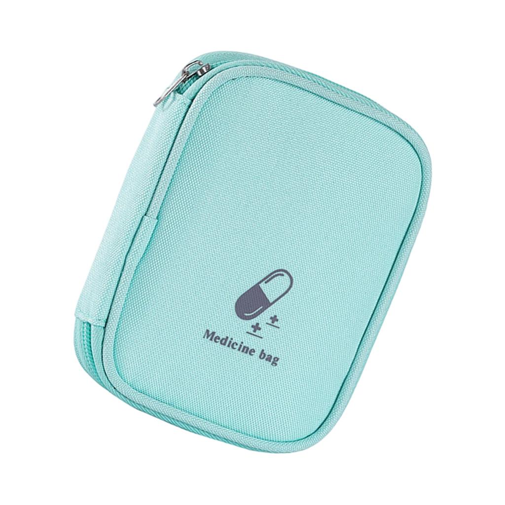 Portable Mini First Aid Bag Empty Small Size Travel Medicine Pouch Zippers Handy Pills Pocket for Travel Home Use