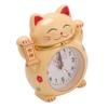 Lucky Cat Clock Accurate Plastic Cute Cartoon Good Lucky Cat Alarm Clock for Home