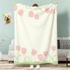 Trendy Flowers And Animals Throw Lightweight 240G Flannel Blanket Soft Skin-Friendly For Summer Cooling
