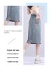 2025 Vielseitiger Damen-Denim-Midirock mit hohem Bund und Schlitz - Perfekt für Frühling/Sommer