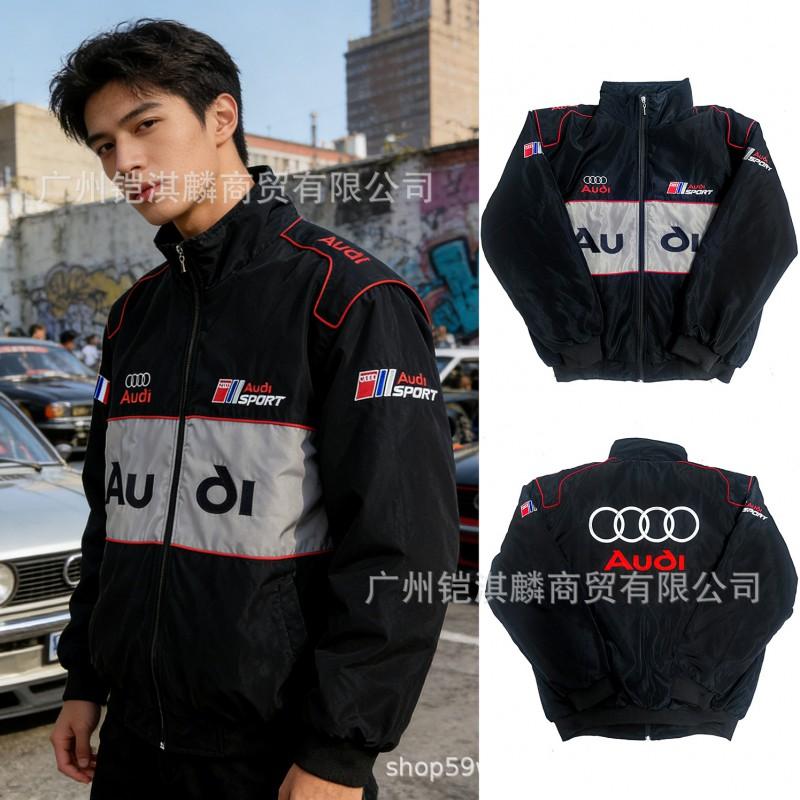 Gruba Bawełniana Haftowana Kurtka Motocyklowa Unisex Ciepła Odzież Wierzchnia Sporty Rowerowe
