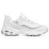 Skechers DLites Cuir 1.0 Classique Rétro Mode Basse Dad Shoes Baskets Femme Blanc Rose 149791-WPK