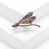 Exquisite Alloy Dragonflies Brooch Featuring Rhinestones Fashion Elegant Brooch Alloy Texture for Adding Sophistication
