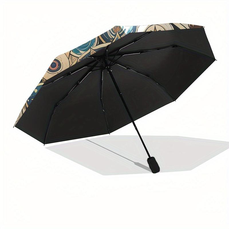 Enchanted Mandala Art: Mystical Design for Your SpaceUmbrella, Portable 3-Fold Compact Umbrella for Men & Women Gift