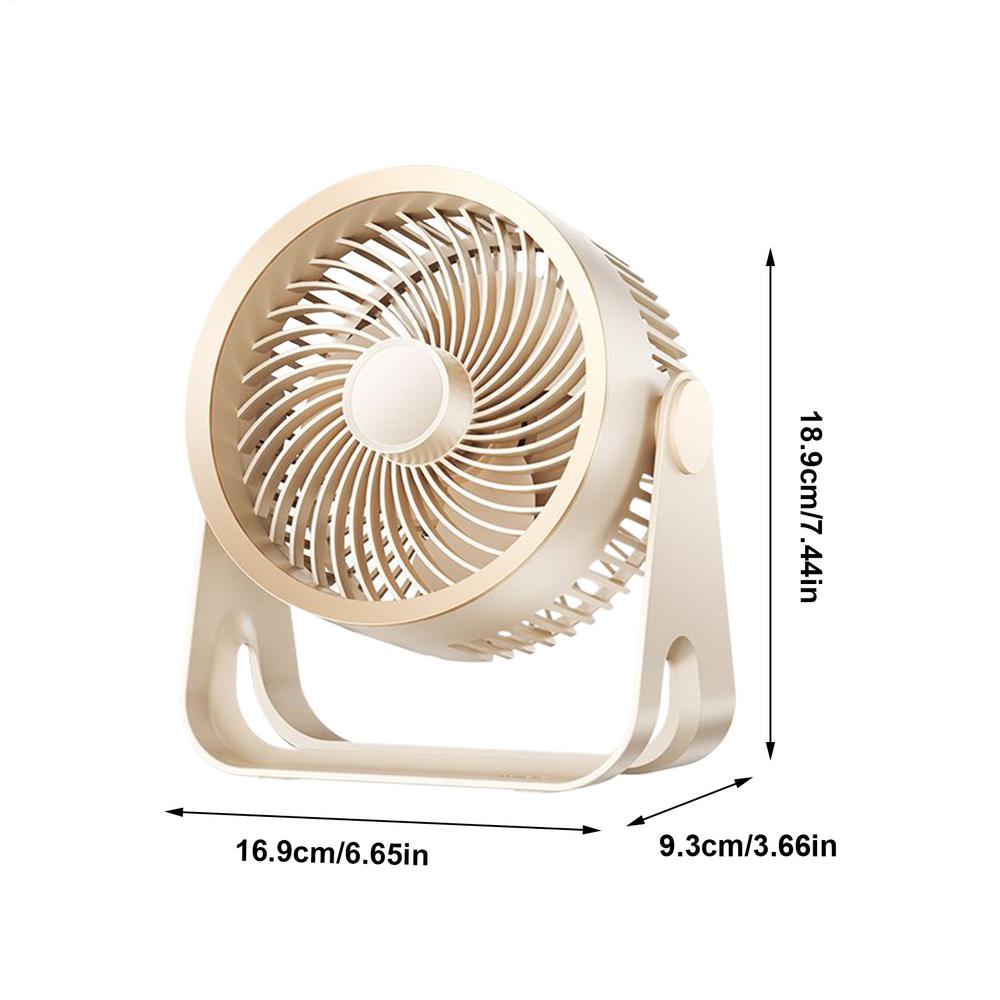 

USB Charging Desk Fan 360 Degree Rotatable Wall Mount Quiet Electric Fans for Living Room Bedroom Dorm Camping Study Room білий