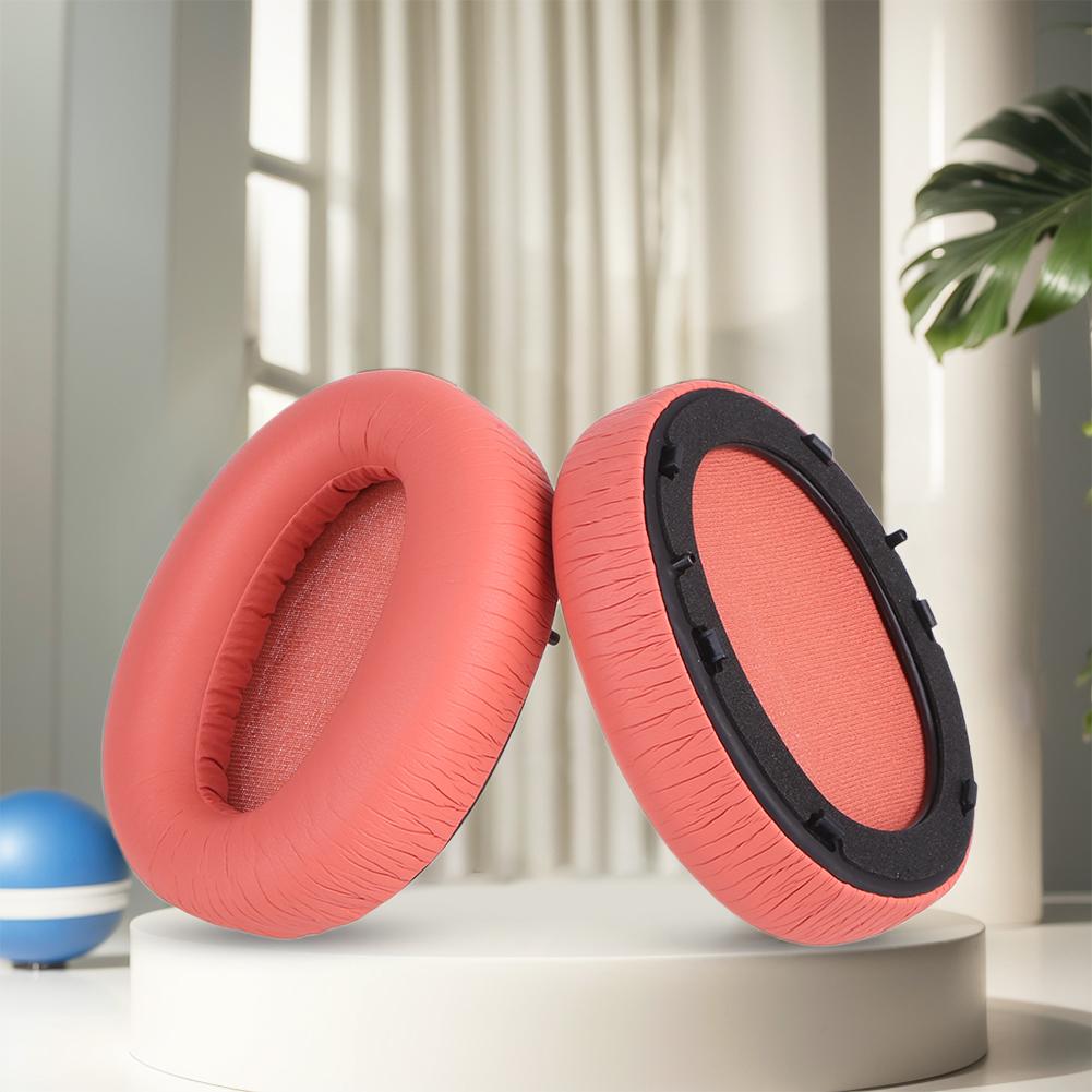 1 Pair Replacement Earmuffs Memory Foam Headset Ear Cushions Protein Leather Ear Cups Cover for Edifier W820NB Headphones