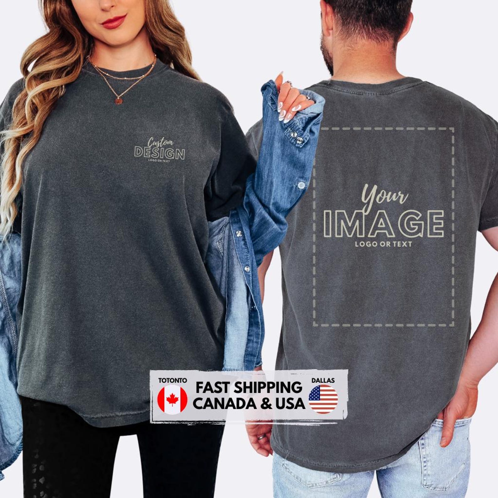 Custom Shirt Comfort Colors™ | Personalized Tshirt Design Text Graphic Logo Tee | Ladies Mens Youth Unisex S