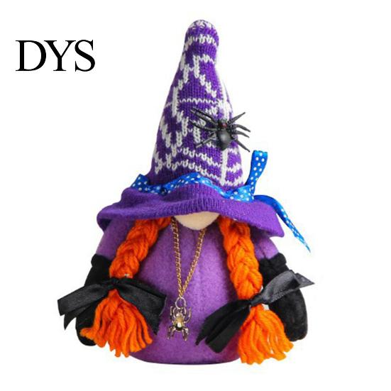 Ghost Festival Table Decor Halloween Witch Plush Gnomes, Cute Faceless Dwarf Doll with Soft Gifts Spider Bat, Home Office Indoor Party Gnome