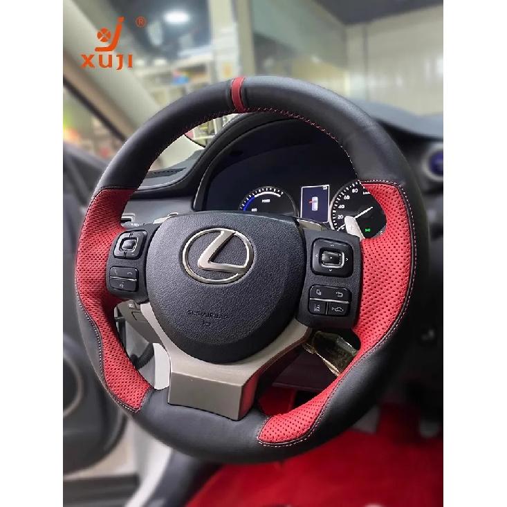 Car Steering Wheel Cover for Lexus Is 200t 250 300 350 F Sport RC 350 CT 200h / NX Carbon Fiber&Leather Steering Wheel Wrap