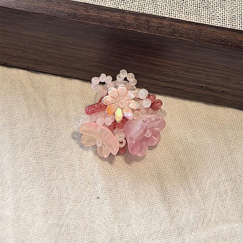 Dopamine  Beaded Jelly Shoes Sandals Accessory Diy Decorative Shoe Flower Slippers Shoe Buckle Accessories