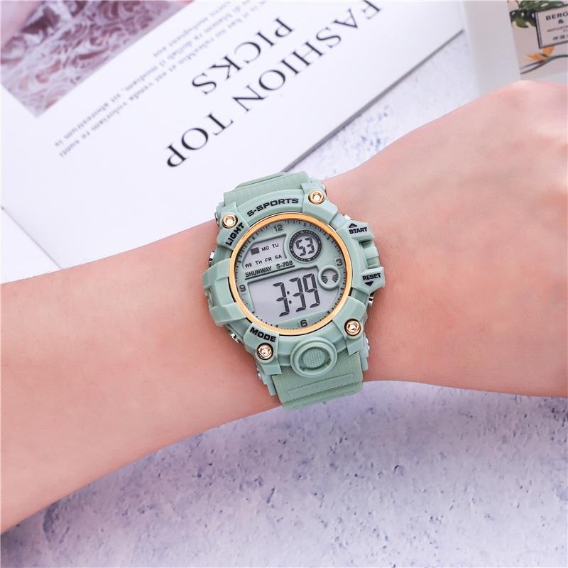 UTHAI CE133 New Children's Electronic Watch ins Jelly Sports Watch for Boy Girl Waterproof Alarm Clock Multifunctional Watch