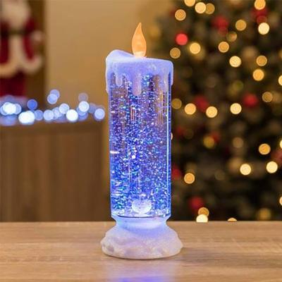 Rotating Color Changing Glitter LED  Crystal Candle Light 300ML