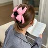 Solid Color Bow Hair Claw Korean Style Large Shark Clip Personalized Hair Crab Clip  Ladies