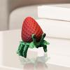 3D Printed Strawberry Crab Figurine Movable Joints Hermit Crab Figure Articulated